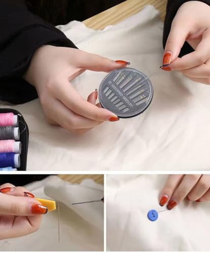 Sewing Kit for Adults, 205Pcs Professional Sewing Supplies Accessories with Tailor Scissors,Premium Sewing Supplies Set 30 Needles,Yarn Snips and More for Travel Home Beginners (205)