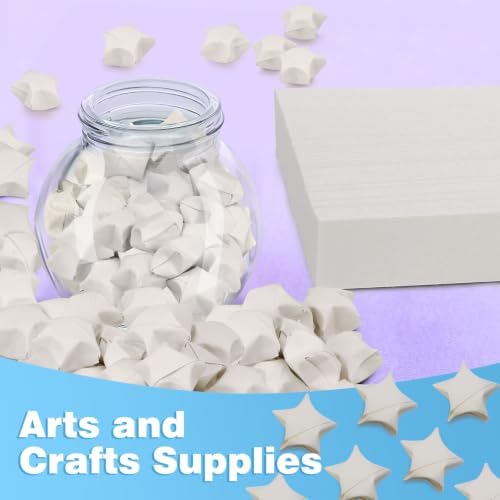 FoDau770 Solid Color Star Paper Strips - 360 Sheet, Ivory White