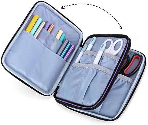 LUXJA Carrying Bag Compatible with Cricut Pen Set & Basic Tool Set, Purple