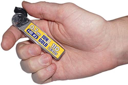 June Gold 0.7 mm, 440 Lead Refills, HB #2, 4 Dispensers/w 110 Pieces Each