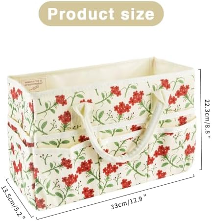 Craft Organizer Tote Bag with Multiple Pockets,Scrapbooking Art Storage