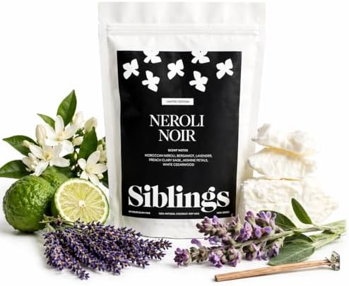 Siblings Candle Refill Kit Neroli Noir, Neroli Amber Sandalwood