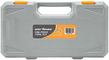 CARTMAN Complete Household Tool Set, Orange Hand Kit With Storage Case | Versatile tool assortment for home repairs, DIY projects, furniture setup, crafting, and daily household fixes in toolbox.