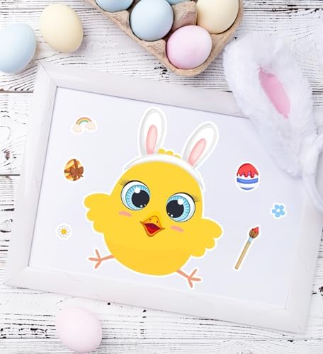 Easter Stickers - DIY Happy Easter Egg Bunny Sticker for Kids, Easter Crafts Stickers Kids Game Toys Gift Party Favor Supplies(24 Sheets)