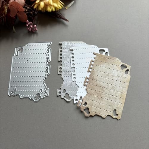 LZBRDY Vintage Charm Lace Frame Die-Cut - Carbon Steel Crafting Dies for Scrapbooking, Card Making, Greeting Cards and Journaling Supplies (Mini Loose-Leaf Frame 2.8 x 1.8 in)