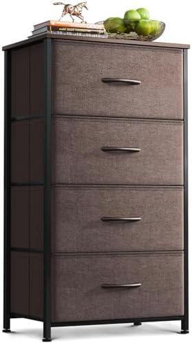 AODK Small Dresser for Bedroom with 4 Storage Drawers, Brown