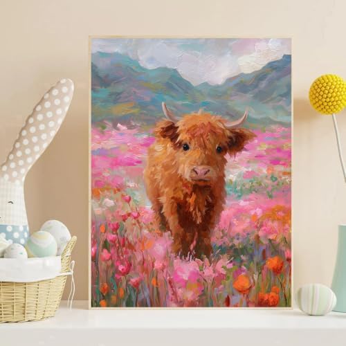 Highland Cow Diamond Art Kits for Adults, Diamond Painting Kits for Adults