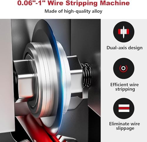 Manual Wire Stripping Machine Gauge Wire 0.06-1 inches,Scrapping Copper Wire Peeler Machine,Drill Powered Hand Crank Wire Stripper Tool for Scrap Copper Recycling