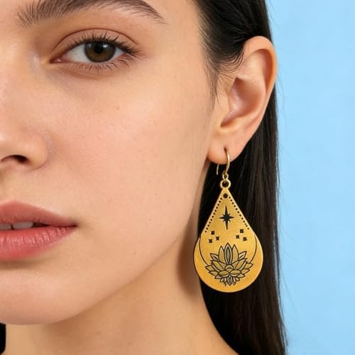 kingmise Celestial Moon Phase Resin Jewelry Mold Set, Crystal Snake Moon Earrings Silicone Mold, DIY Epoxy Resin Casting Molds with Accessories