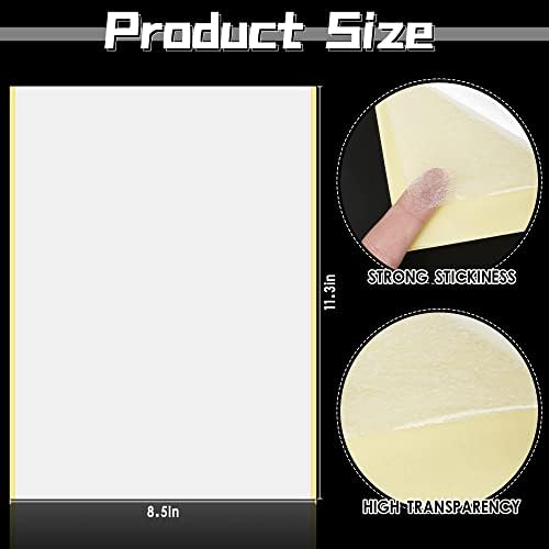 15 Sheets Double Sided Adhesive Tape, A4 Size Clear Arts Craft DIY Strong Sticky Arbitrary Cut Tape for Card Making, Home Decorative Or Office Supplies