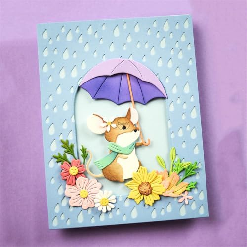 Patchwork Umbrella Metal Cutting Dies for Card Making