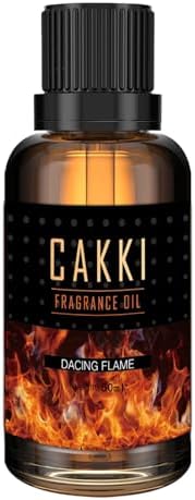 Essential Oils for Diffusers for Home, Scent-Dancing Flame, Single Large Size 50ml, CAKKI Fragrance Oils, for Candle Making, for Soap Making, Diffuser Oil Scents