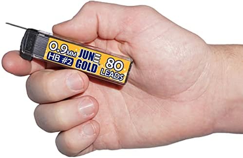 June Gold 0.9 mm, 320 Lead Refills, HB #2, 4 Dispensers/w 80 Pieces Each