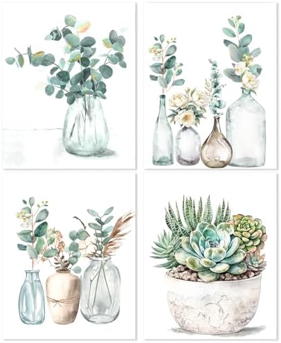 Yeaqee 4Pcs Diamond Art Kits for Adult Gem Painting Kit, Greenery