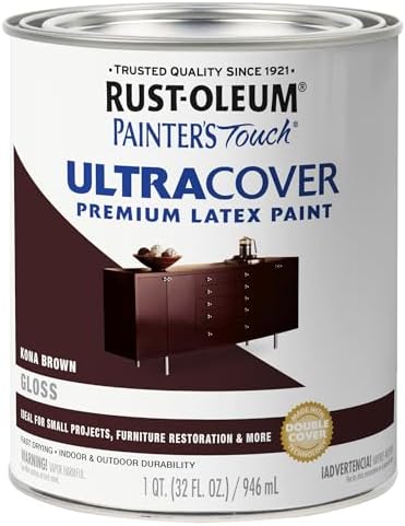 Rust-Oleum Brush-On Enamel Paint Painter's Touch Latex, Gloss Kona Brown