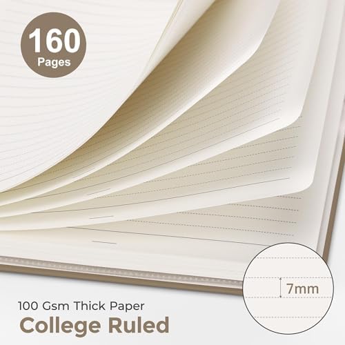 AHGXG Spiral Journal Notebook, 160 Lined Pages, A5 Size (5.7'' x 8.3'')