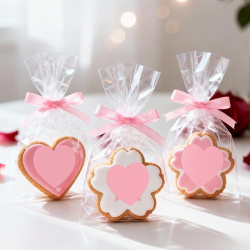 Anwyll Heart Stickers - 500Pcs 1Inch Valentines Day Heart Stickers Pink Heart Shape Sticker for Reward Classroom Self Adhesive Love Incentive Sticker for Envelope Seal Card Birthday Wedding Favors