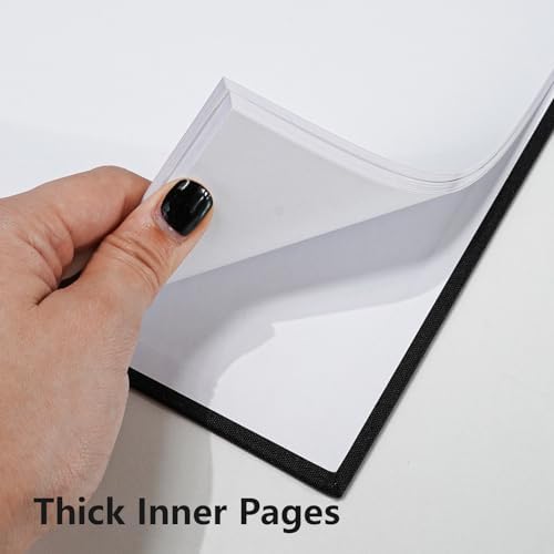 8x8 Inch Scrapbook DIY Photo Album, 20 Sheets (40 Pages), Black