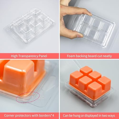 Thickened Wax Melt Molds Containers Clamshells for Wax Melts