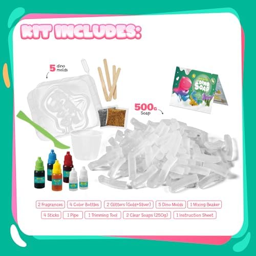 Dino Soap Kit, Science Craft for Kids 8-12, STEM Gift