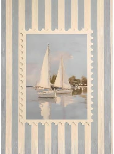 Sailboat Diamond Art Kits for Adults, Round Diamond Painting 12x16 Inch