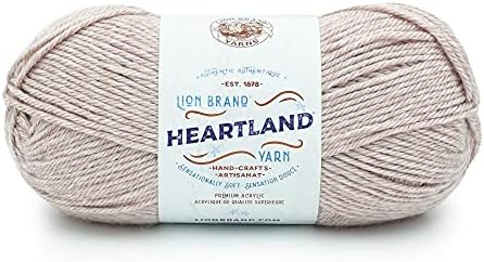 Lion Brand Yarn, Worsted-Weight Heartland Yarn for Knitting, Crocheting, and Crafting, Wolf Trap, 1 Pack
