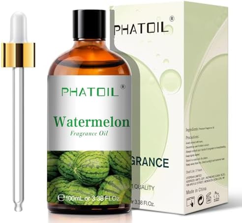 PHATOIL Watermelon Fragrance Oil for Diffuser Aromatherapy 3.38FL.OZ | Long Lasting Scented Oils For Humidifier, Air Freshener, DIY Soap Candle, Scent Project Making, Aroma Oil for Home Freshening