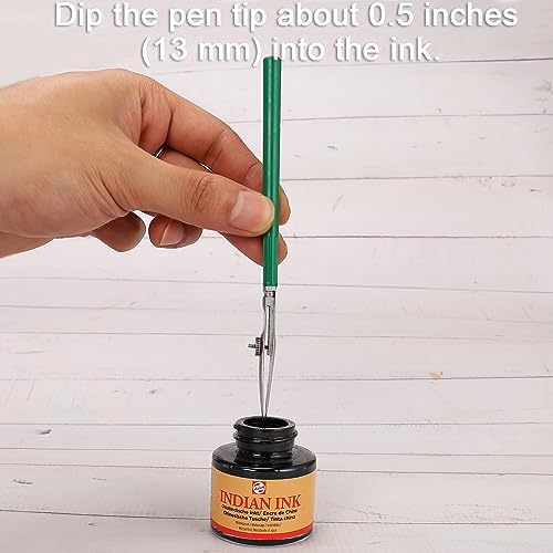 Ruling Pen for Masking Fluid, Cross Hinged Ruling Pen for Fine Line Drawing, Technical Drawing, Suitable for Use with Masking Fluid, Ink and Gouache
