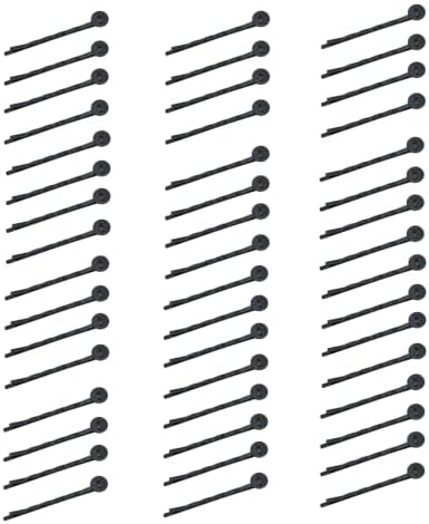 50 Pcs Hair Bobby Pins Hair Clips with Blank Round Tray Hair Pins Hairpin Cabochons Bases Hair Styling Pins for DIY Crafts Hair Accessories（Black）