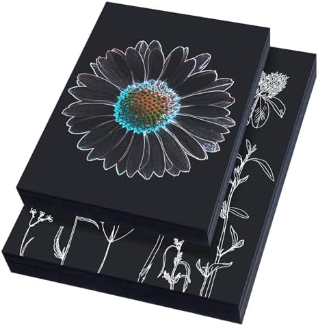 Crtiin 100 Pcs Black Drawing Paper Heavyweight, 6 x 9 Inches, 9 x 12 Inches