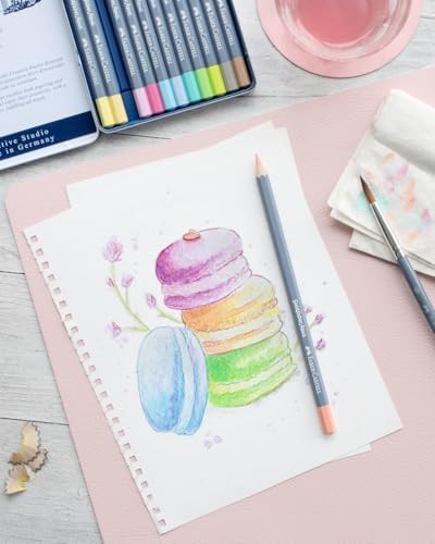 Faber-Castell Goldfaber Aqua Pastel Watercolor Pencils - 12 Pastel Water Colored Pencils, Water Color Pencils for Painting and Drawing