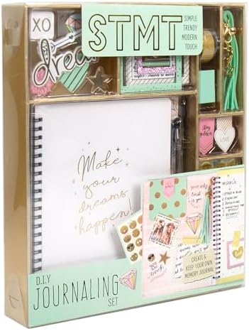STMT D.I.Y.Journal Set, Stationary Kit with Notebook for Writing and Drawing, DIY for Girls Ages 8+, Dreamers Become Doers