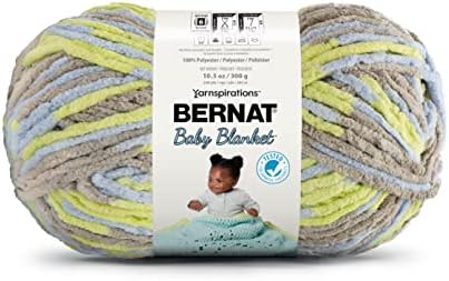 Bernat BABY BLANKET BB Little Boy Dove Yarn - 1 Pack of 10.5oz/300g - Polyester - #6 Super Bulky - 220 Yards - Knitting/Crochet