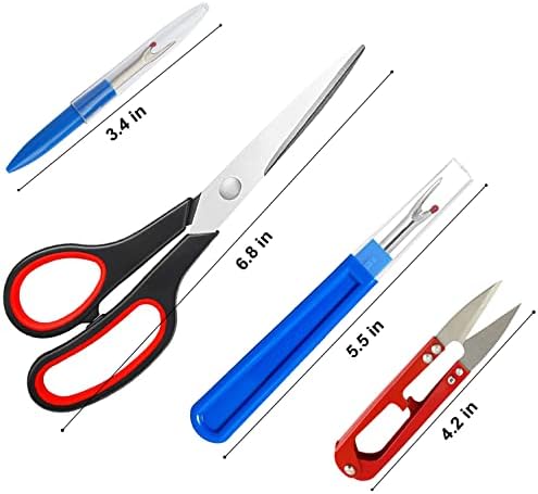 10 Pcs Sewing Seam Rippers, 4 Big and 4 Small Handy Stitch Ripper Sewing Tools with 2 Scissors for Sewing Crafting Thread Removin