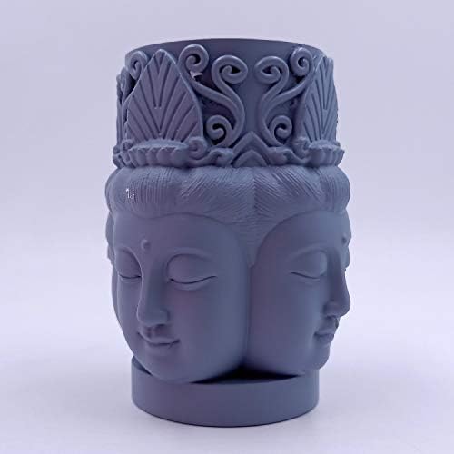 Four-Face Buddha Design Silicone Candle Mold 3D Buddha Candle Mould Decorating Silicone Molds for Resin Epoxy Gypsum Crafts Making