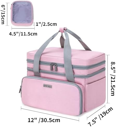 BAFASO Double Layer Sewing Accessories Organizer, Pink