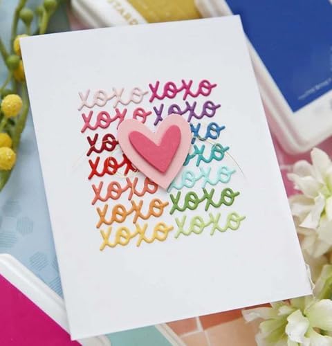 Scrapbooking Die-Cuts for Card Making, Christmas Metal Cutting Dies, Paper Craft Punch Template, Background Embossing Stencils, DIY Album Décor (Words A-14.6x11.5cm)