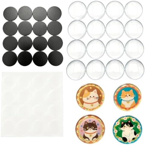 16Pcs DIY Glass Fridge Magnet Kit 1.18in, Cabochons for Fridge Whiteboard