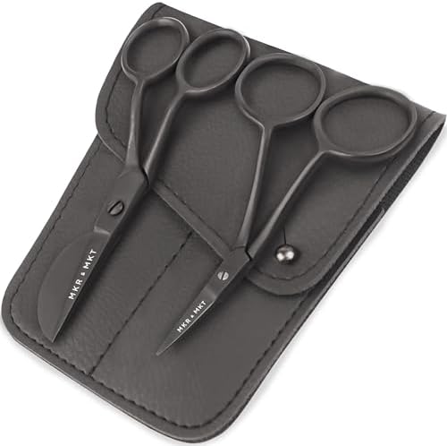 Applique Embroidery Scissors Set - Duckbill & Needlepoint, 4.5", Black