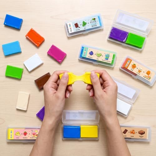 Scented Kneaded Erasers, 10 Colors & 10 Scents, Soft Kneadable Erasers for Drawing, Sketching, Graphite & Charcoal, Putty Eraser with Individual Storage Cases (24, 10 Colors)