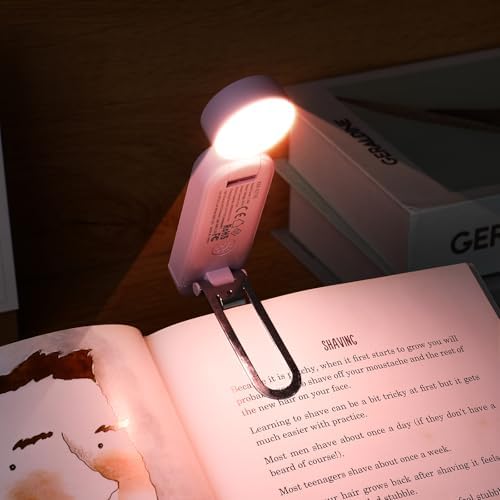 VAVOFO USB Rechargeable Book Light, Bookmark Clip on LED Reading Light