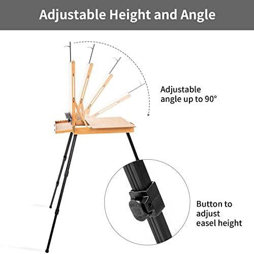 Falling in Art Large French Style Easel, Portable Field & Studio Sketchbox