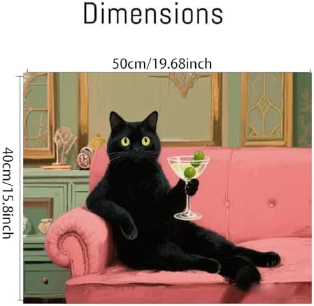 pchmcu Black Cat Paint by Numbers Kit for Adults Beginner,Cat Lying on the Sofa Adult Paint by Number Kits on Canvas,Easy Canvas Paint by Numbers for Adults for Home Wall Decoration 16 X 20 inch