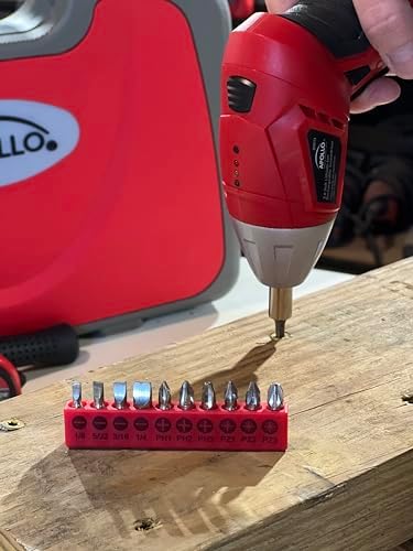 Apollo Tools 135 Piece Household Tool Set with Pivoting Dual-Angle 3.6 Volt Lithium-Ion Cordless Screwdriver – Includes Most-Needed Tool Selection and Hanging Assortment- Red - DT0773