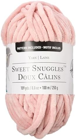 Loops & Threads Sweet Snuggles Yarn - Yarn for Knitting, Crochet, Weaving, and Arts & Crafts - Pink, Polyester, 8.8 oz