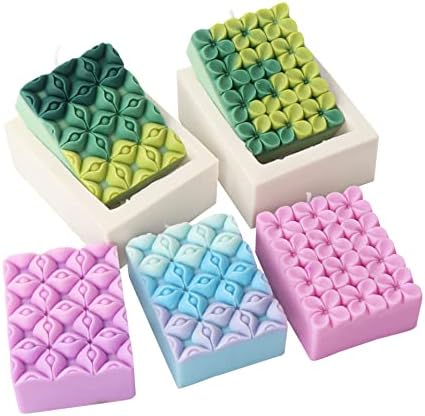 Playing Mold 2Pcs Flower Soap Silicone Mold for DIY Handmade Soap, Cake, Fondant, Chocolate, Plaster Clay, Ornament, Candle Making