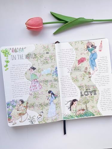 WT Pre-Cut Leisurely Days Washi Tape Roll, Original Designs, Decorative for Bible Journaling, Bullet Journals, Scrapbooks, Planners & DIY Craft Supplies