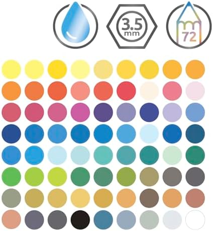 Derwent Colored Pencils, WaterColour, Water Color Pencils, Drawing, Art, Metal Tin, 72 Count (32889)