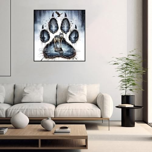 Zythron Wolf Diamond Art Kits for Adults,Diamond Painting Kits for Beginner