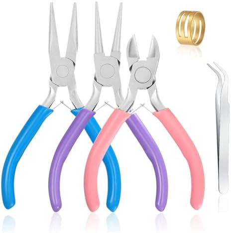 3 Pcs Pliers for Jewelry Making, Jewelry Pliers Set for Jewelry Repair